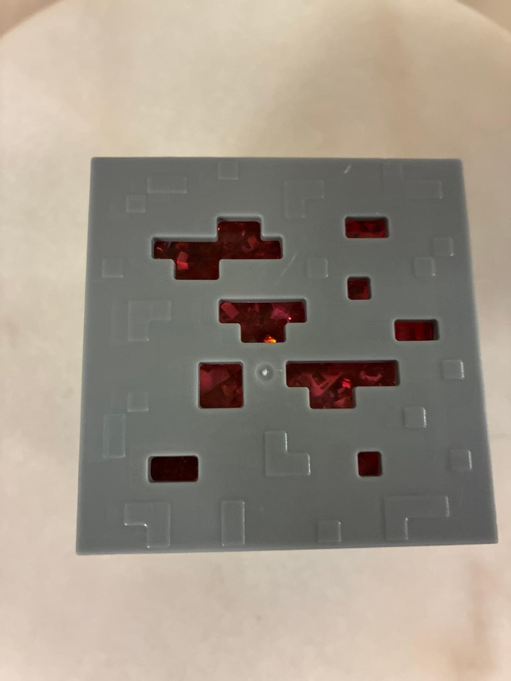 Minecraft Red Glitter Jelly Cube Fidget Toy