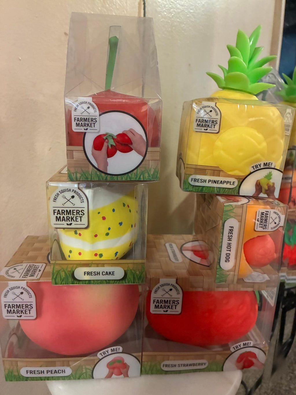 Farmers Market - Cherries, Hot Dog, Peach, Strawberry, Pineapple & Cake 6 count