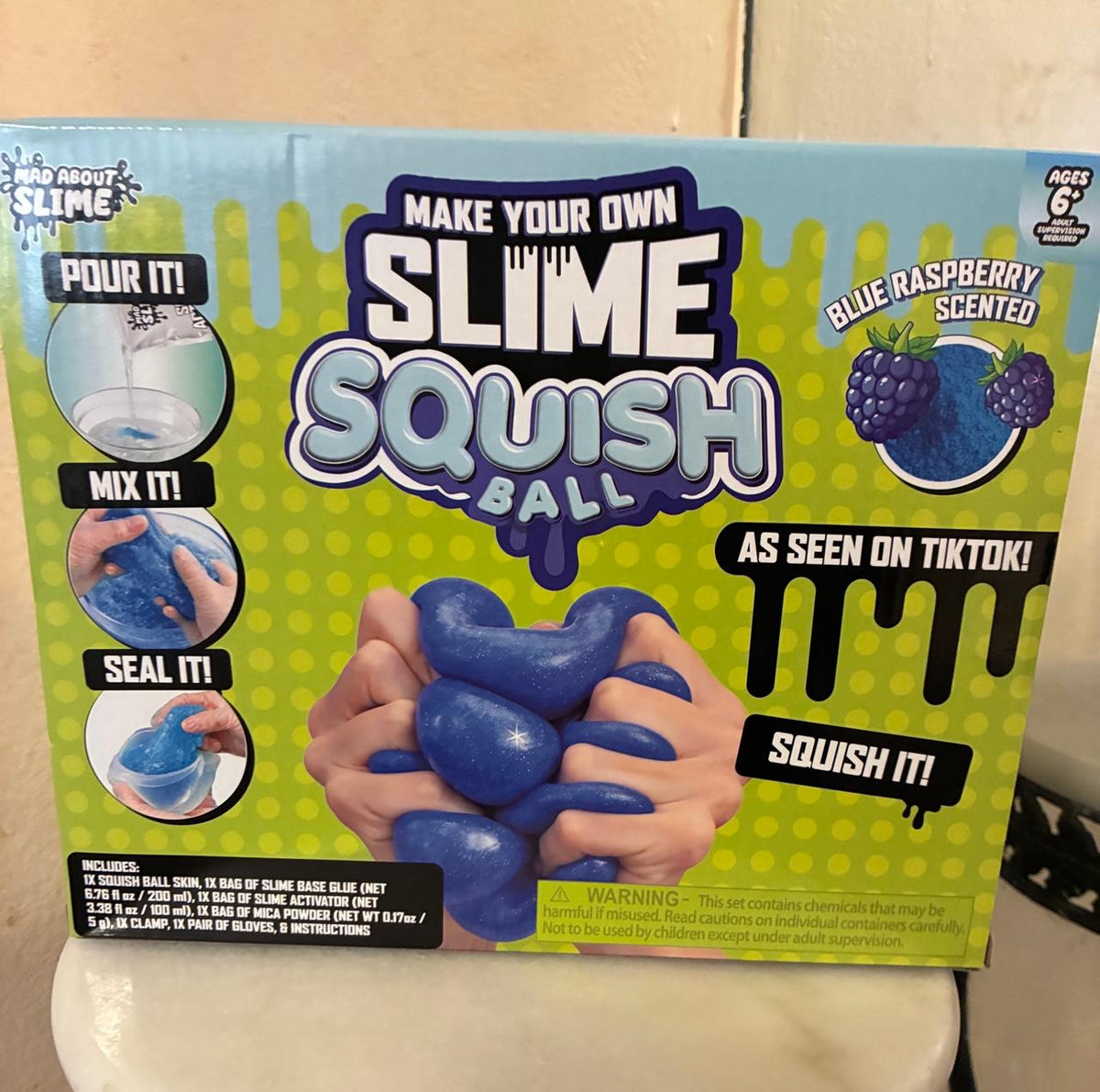 RMS Make Your Own Slime Ball Kit - Blue Raspberry Scented
