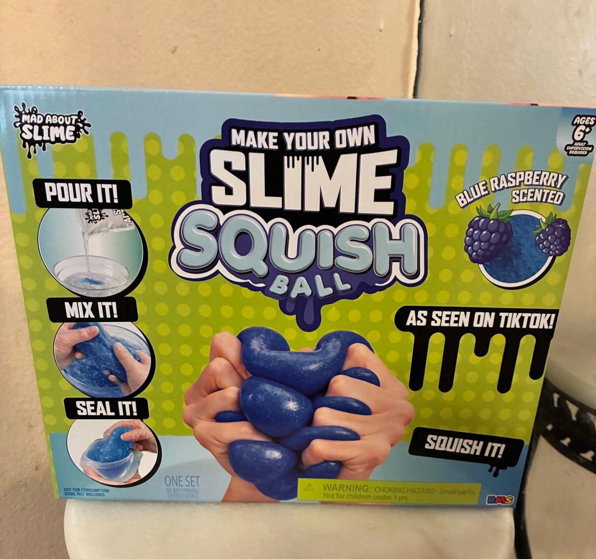 RMS Make Your Own Slime Ball Kit - Blue Raspberry Scented