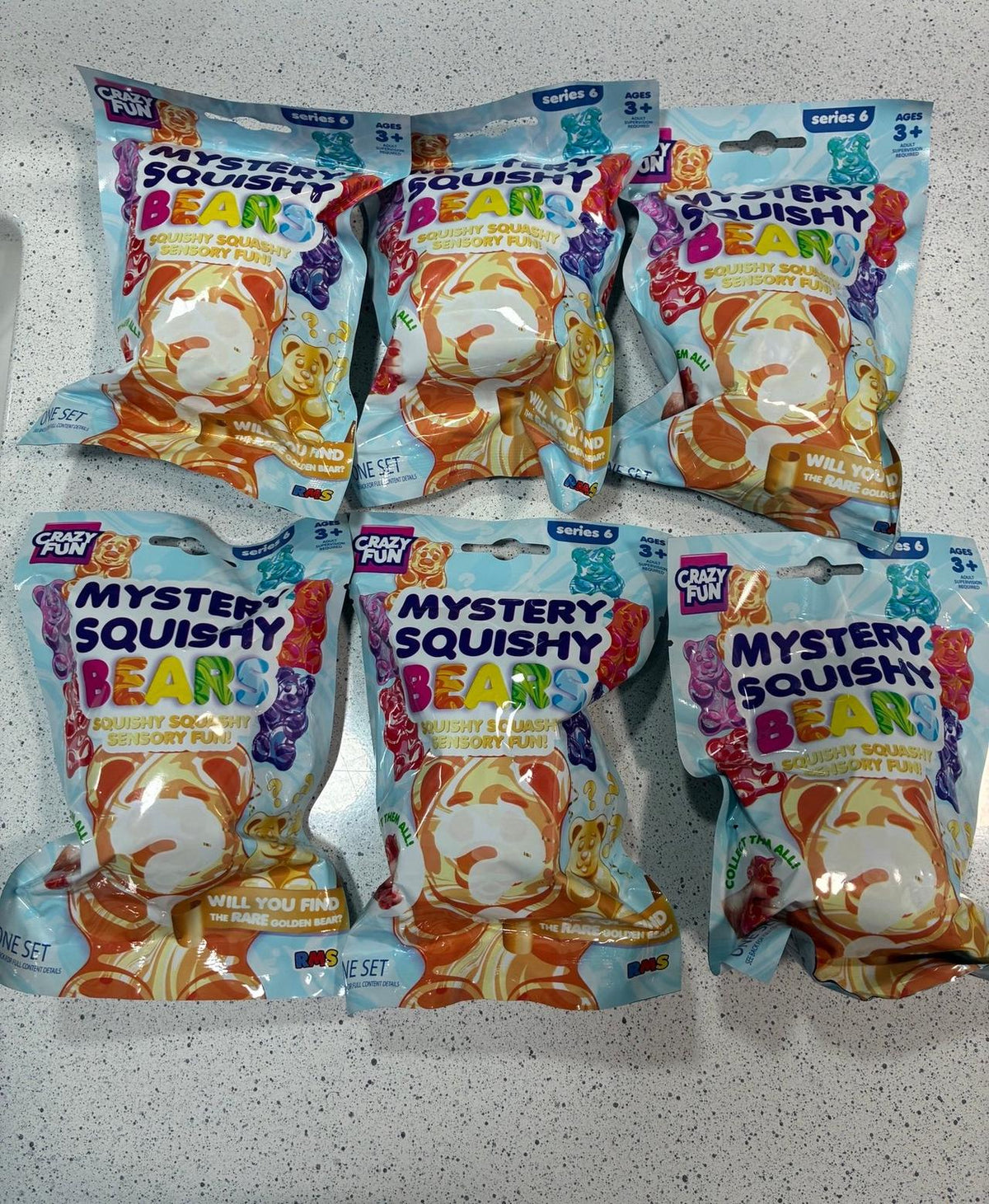 RMS Crazy Fun Mystery Squishy Bears series 6 (set of 6)