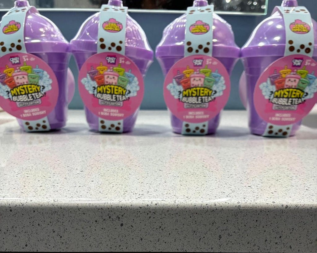 4 RMS Crazy Fun Mystery Bubble Tea Glitzy Edition Squishy Surprise Toys